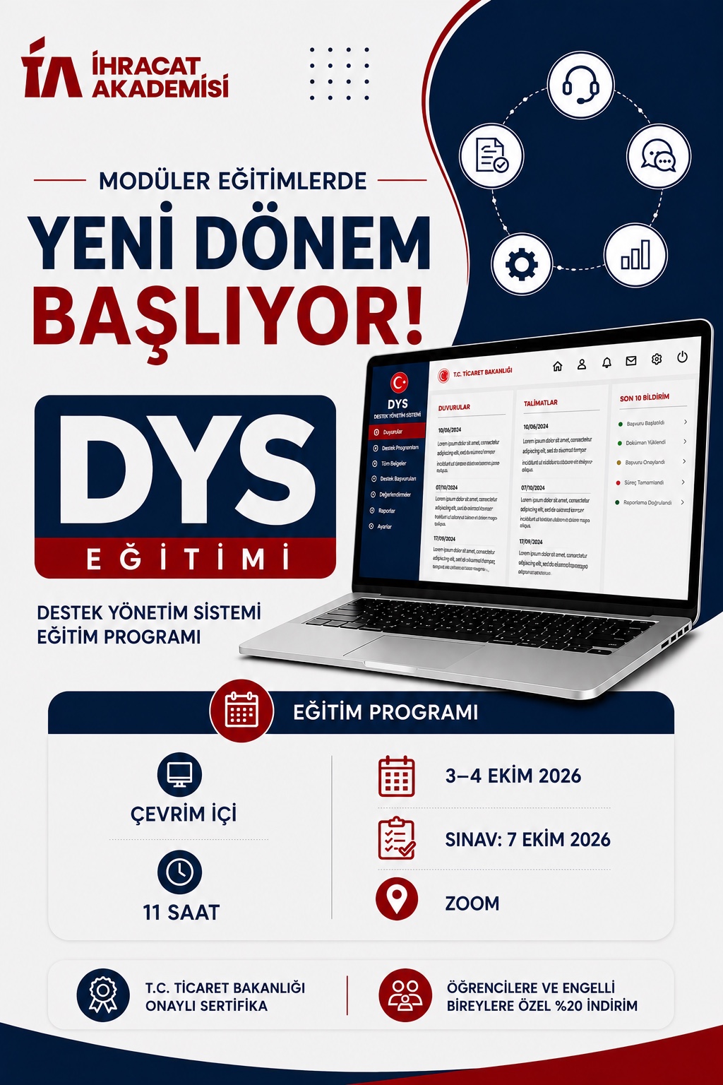 İhracat Akademisi DYS-DİR Çevrim İçi Eğitim Programları